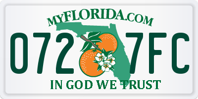 FL license plate 0727FC