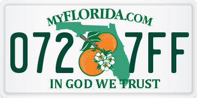 FL license plate 0727FF