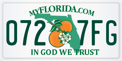 FL license plate 0727FG