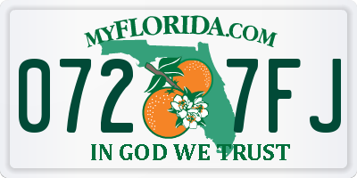 FL license plate 0727FJ