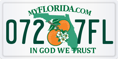 FL license plate 0727FL