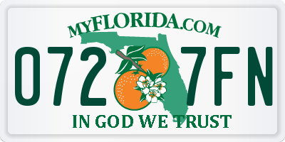FL license plate 0727FN