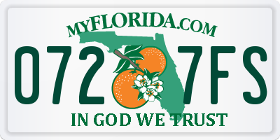 FL license plate 0727FS