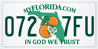 FL license plate 0727FU