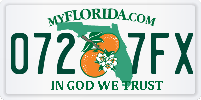 FL license plate 0727FX