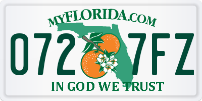 FL license plate 0727FZ