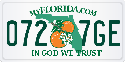 FL license plate 0727GE