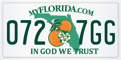 FL license plate 0727GG