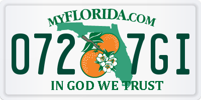 FL license plate 0727GI