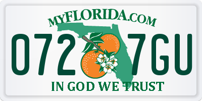 FL license plate 0727GU