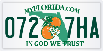 FL license plate 0727HA