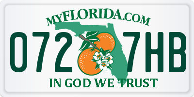FL license plate 0727HB