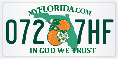FL license plate 0727HF
