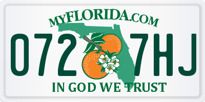 FL license plate 0727HJ