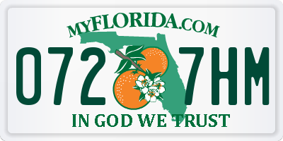 FL license plate 0727HM