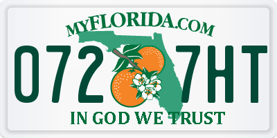 FL license plate 0727HT