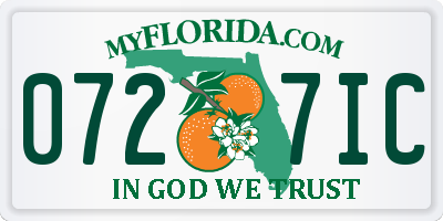 FL license plate 0727IC
