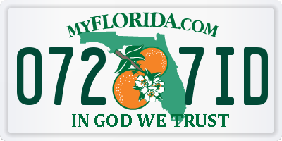 FL license plate 0727ID