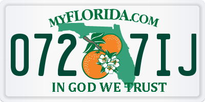 FL license plate 0727IJ