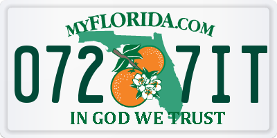 FL license plate 0727IT
