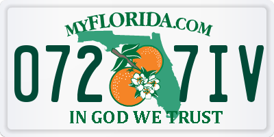 FL license plate 0727IV