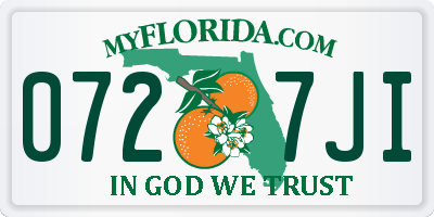 FL license plate 0727JI