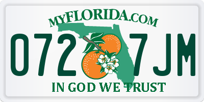 FL license plate 0727JM