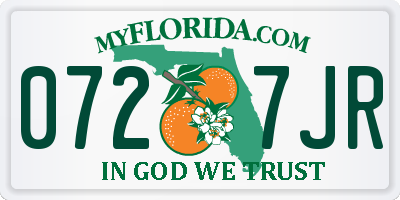 FL license plate 0727JR