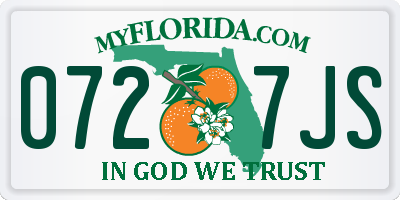 FL license plate 0727JS