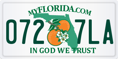 FL license plate 0727LA