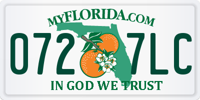 FL license plate 0727LC