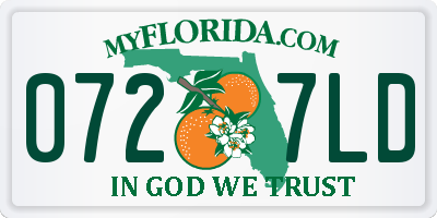 FL license plate 0727LD