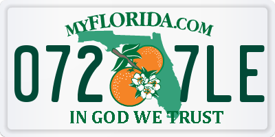 FL license plate 0727LE