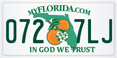 FL license plate 0727LJ