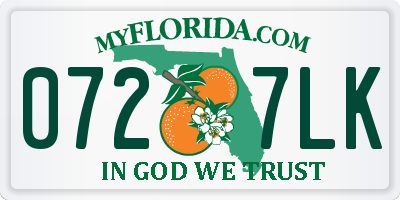 FL license plate 0727LK