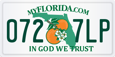 FL license plate 0727LP