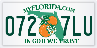 FL license plate 0727LU