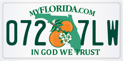 FL license plate 0727LW