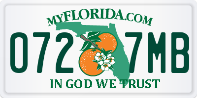 FL license plate 0727MB