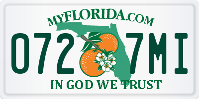 FL license plate 0727MI