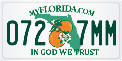 FL license plate 0727MM