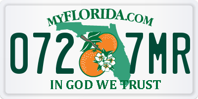 FL license plate 0727MR