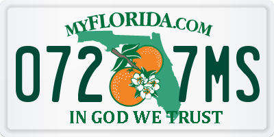 FL license plate 0727MS
