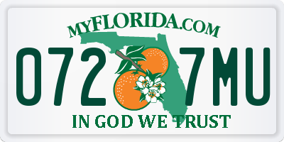 FL license plate 0727MU