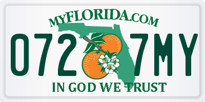 FL license plate 0727MY