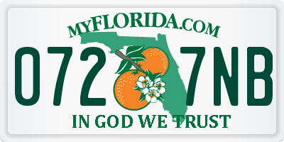 FL license plate 0727NB
