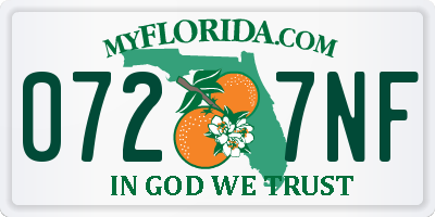 FL license plate 0727NF
