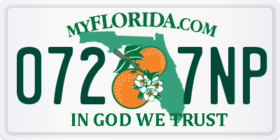 FL license plate 0727NP