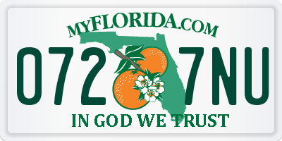 FL license plate 0727NU