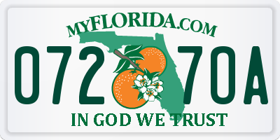 FL license plate 0727OA